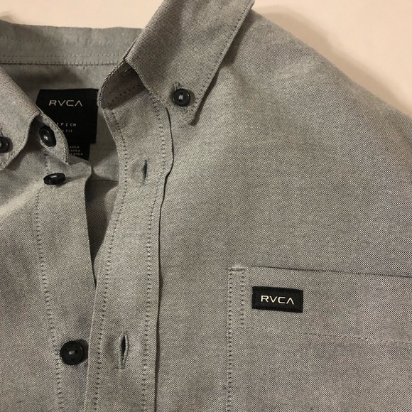 RVCA That’ll Do Long Sleeve Oxford Collared Sleeve Button Down Shirt Size Small - Picture 7 of 9